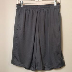 Grey adidas basketball shorts